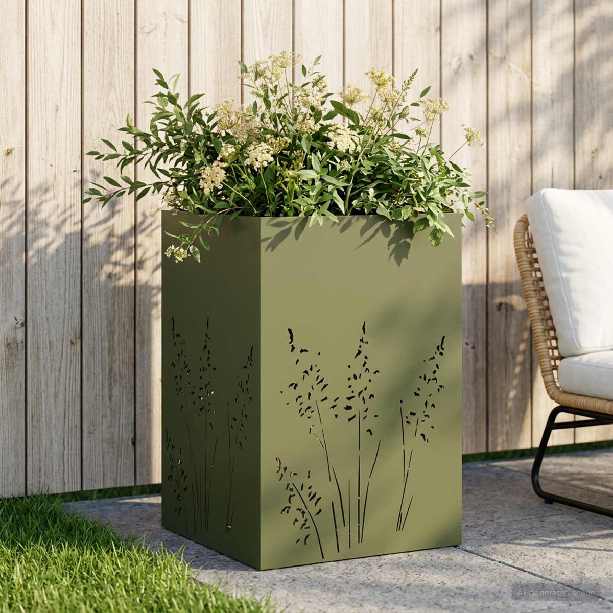 Cache-Pot De Jardin 2 Pc Rouillé