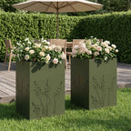 Cache-Pot De Jardin 2 Pc Rouillé