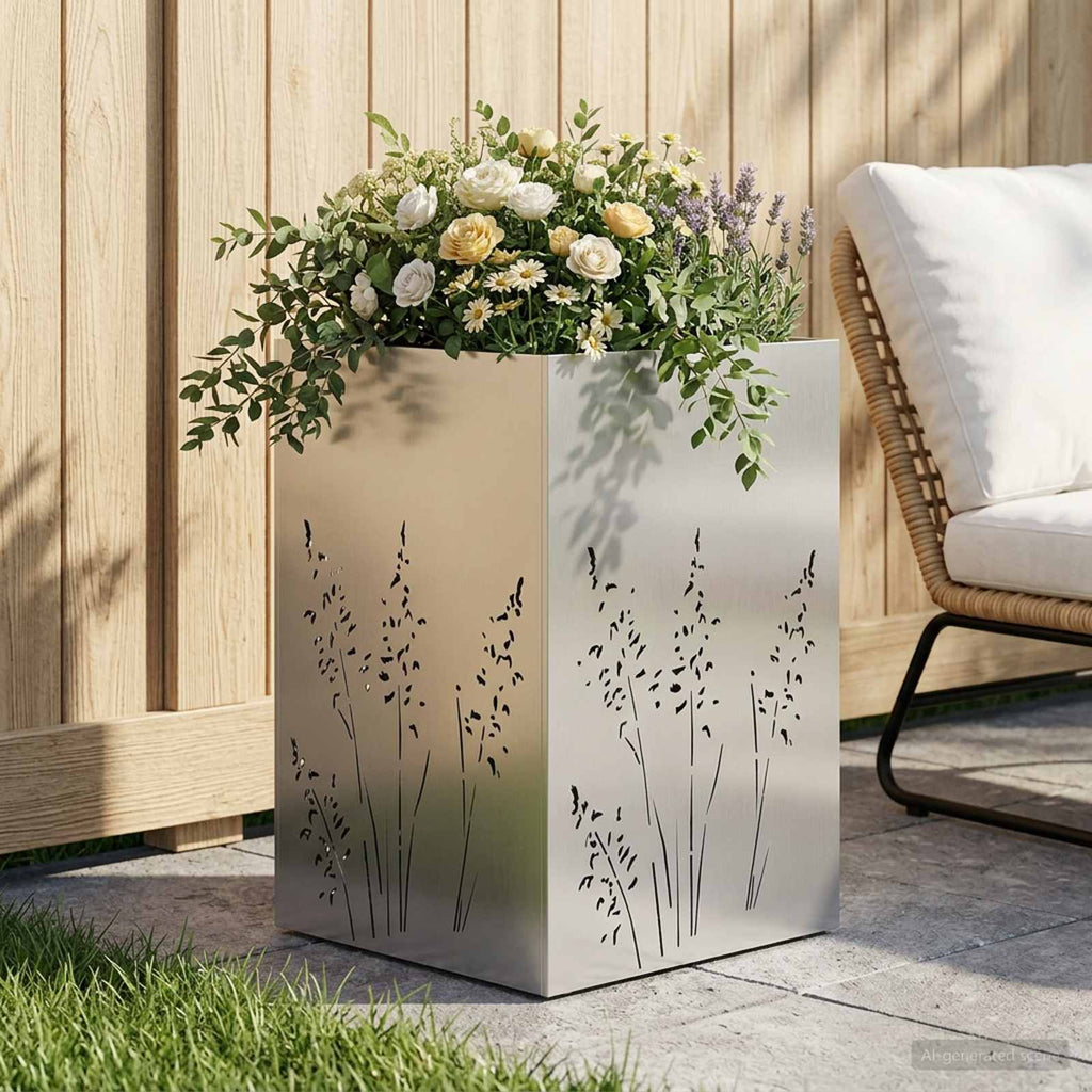 Cache-Pot De Jardin 2 Pc Rouillé
