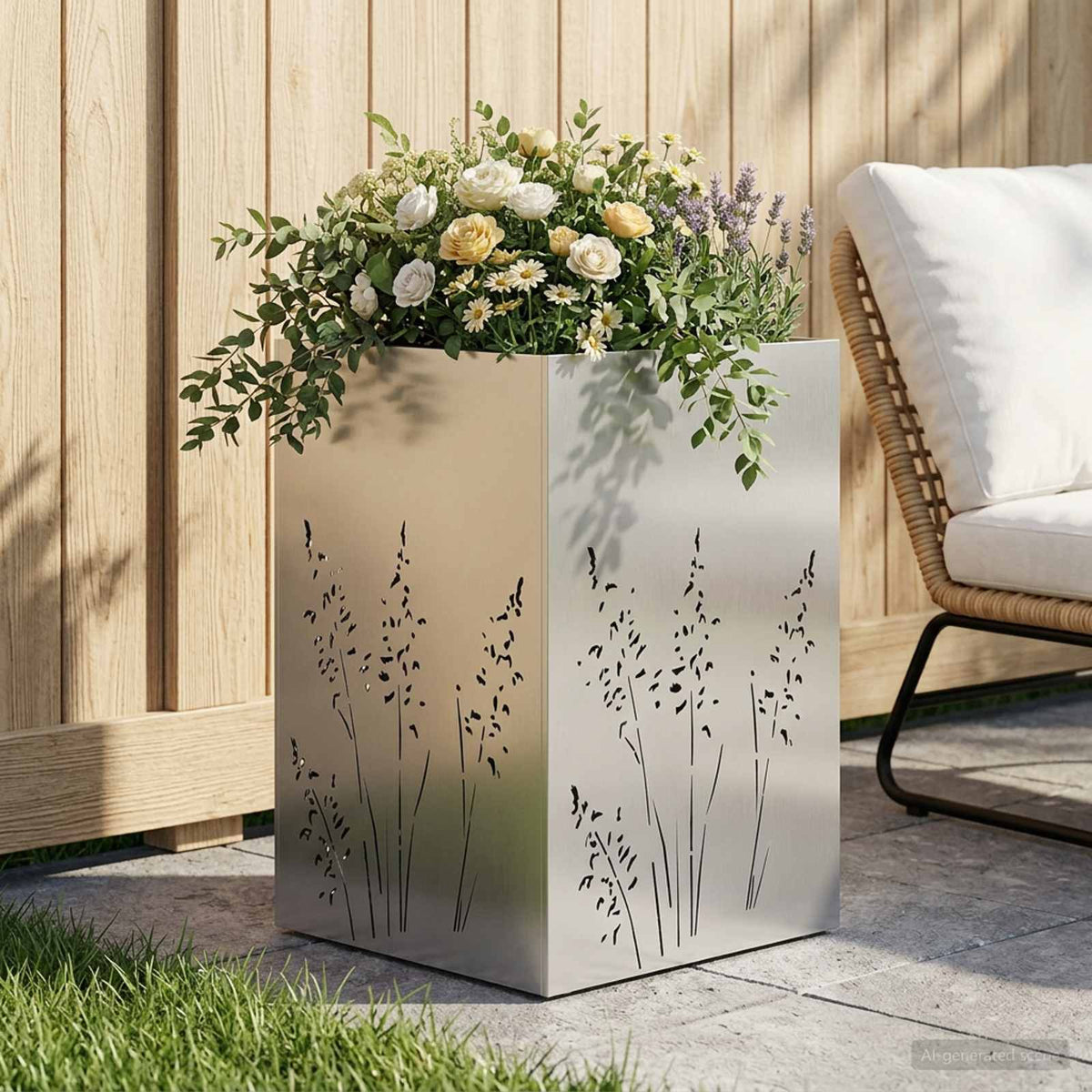 Cache-Pot De Jardin 2 Pc Rouillé