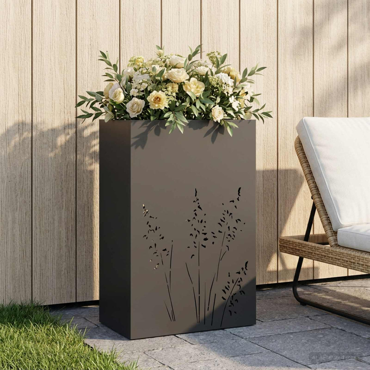 Cache-Pot De Jardin 2 Pc Rouillé