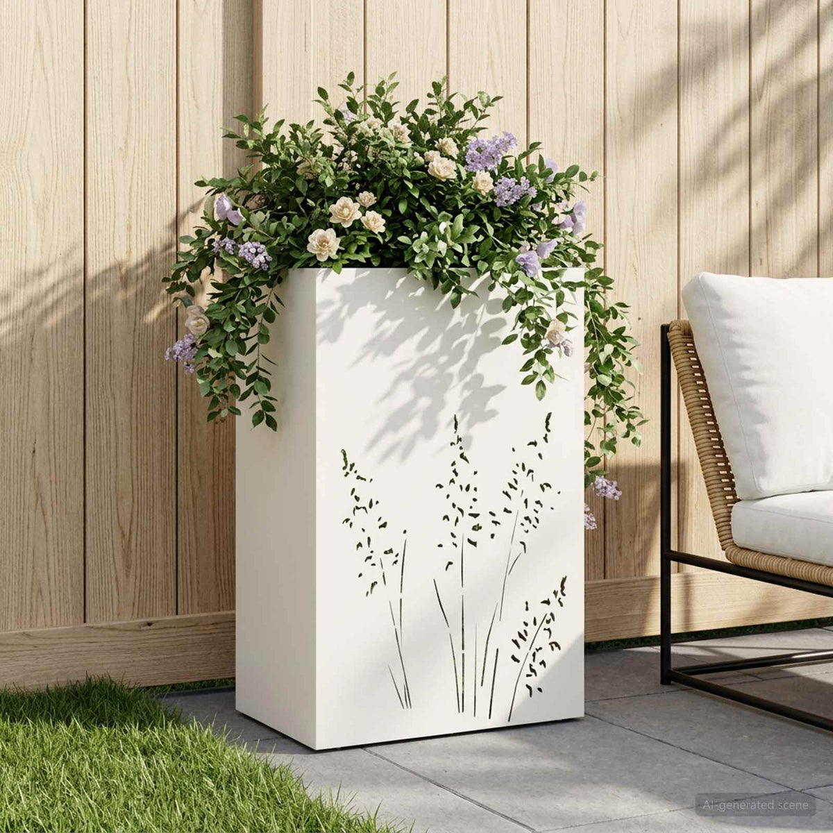 Cache-Pot De Jardin 2 Pc Rouillé