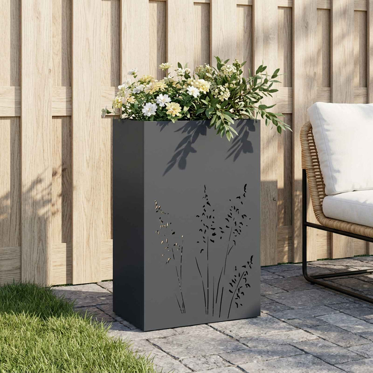 Cache-Pot De Jardin 2 Pc Rouillé