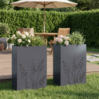 Cache-Pot De Jardin 2 Pc Rouillé