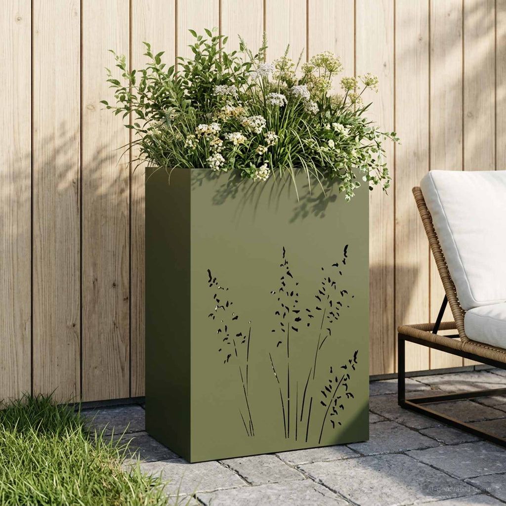 Cache-Pot De Jardin 2 Pc Rouillé