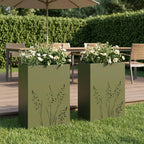 Cache-Pot De Jardin 2 Pc Rouillé