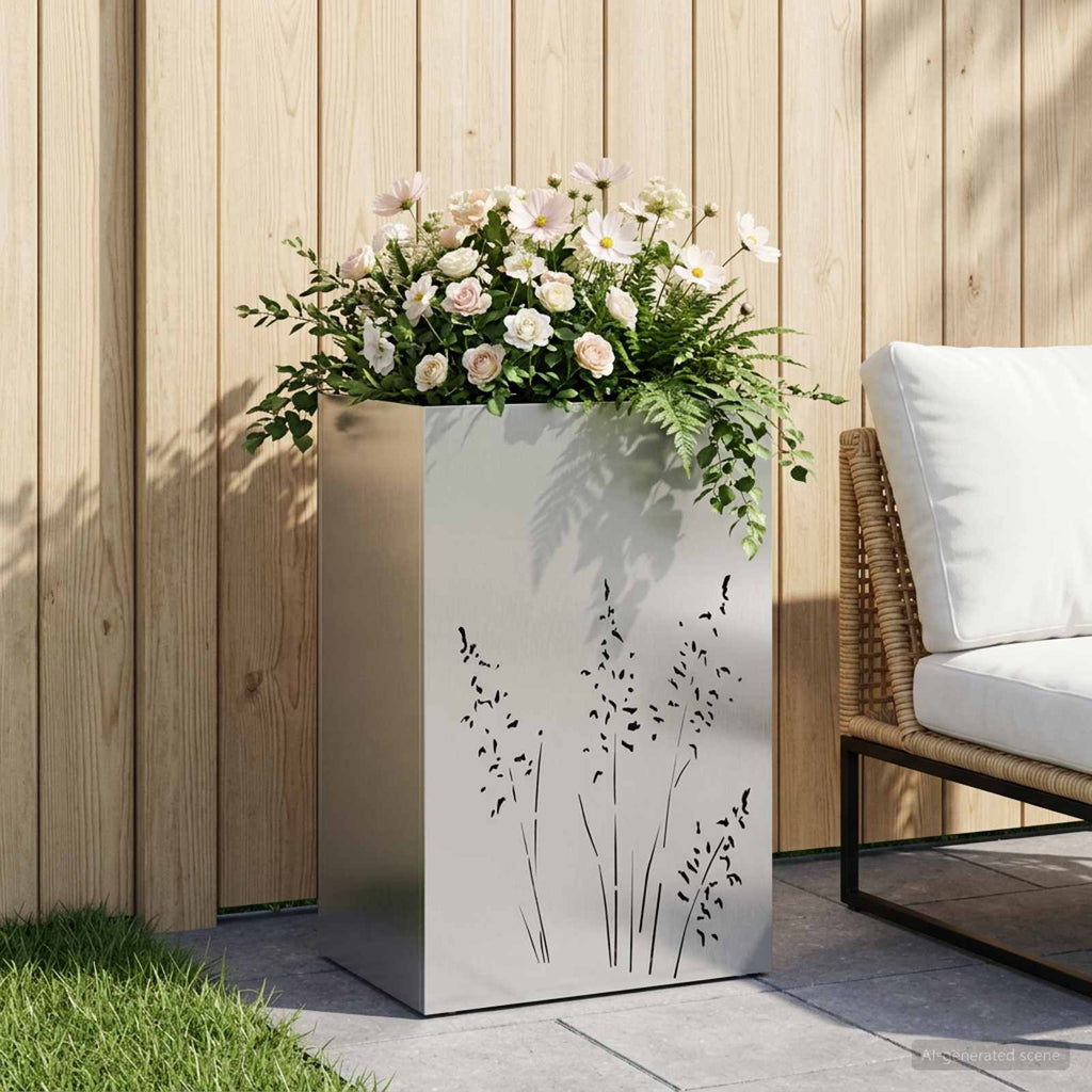 Cache-Pot De Jardin 2 Pc Rouillé