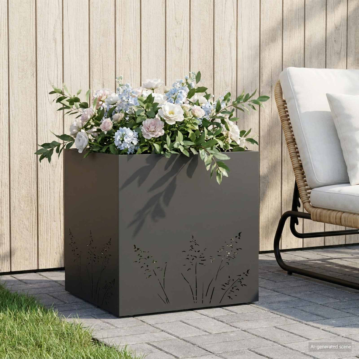 Cache-Pot De Jardin 2 Pc Rouillé