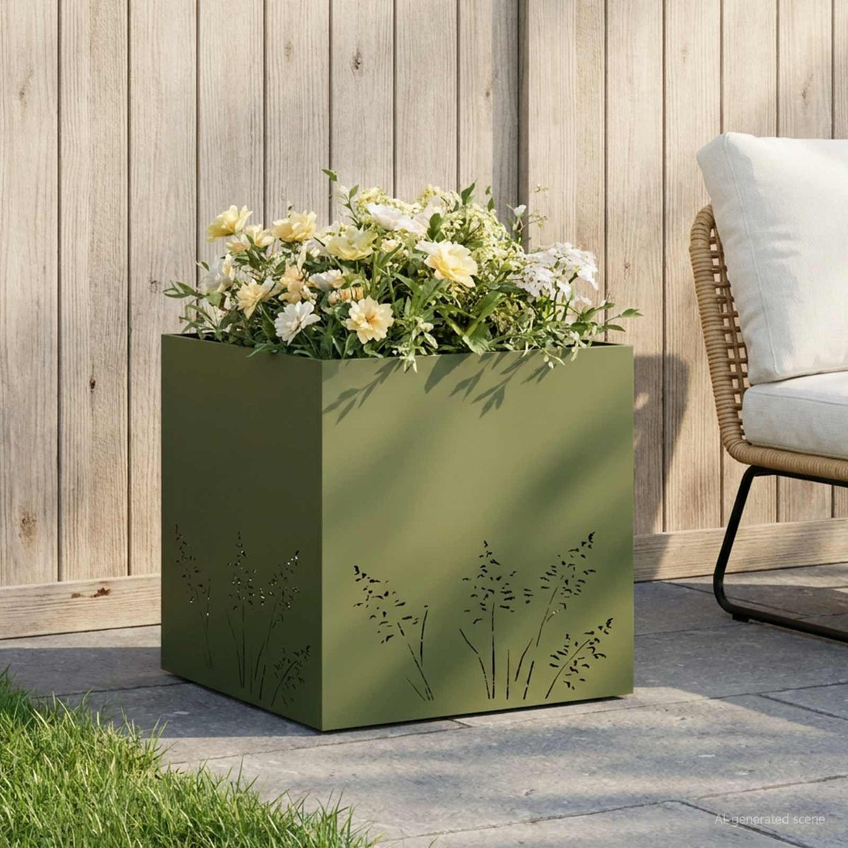 Cache-Pot De Jardin 2 Pc Rouillé