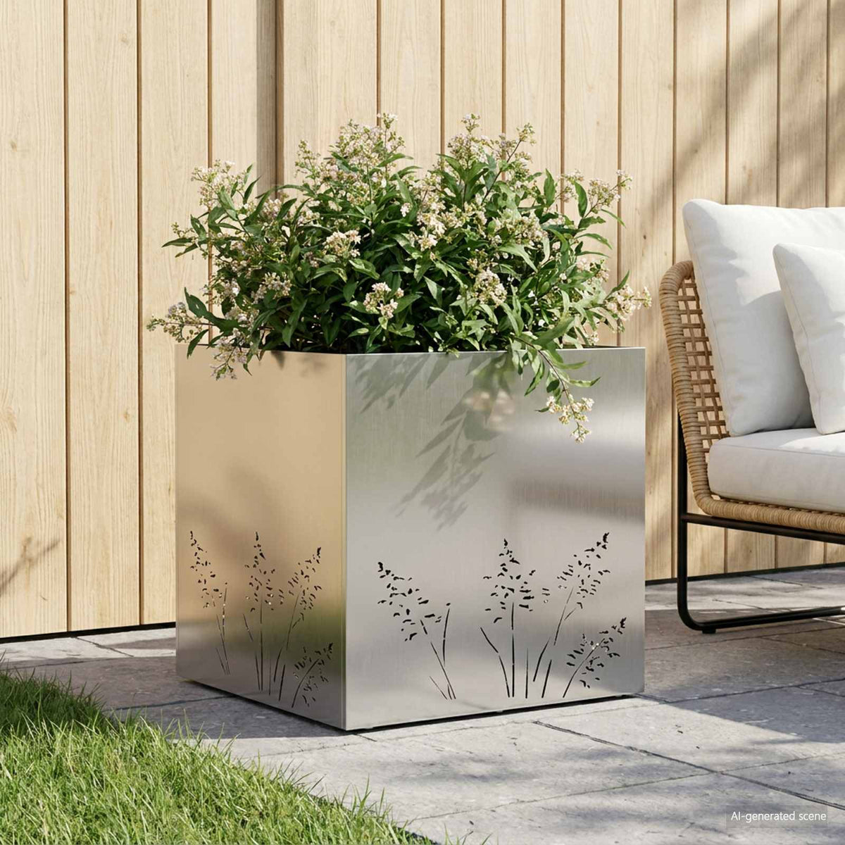 Cache-Pot De Jardin 2 Pc Rouillé