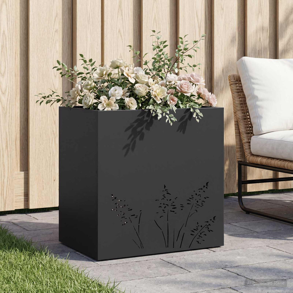 Cache-Pot De Jardin 2 Pc Rouillé