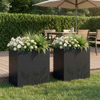 Cache-Pot De Jardin 2 Pc Rouillé