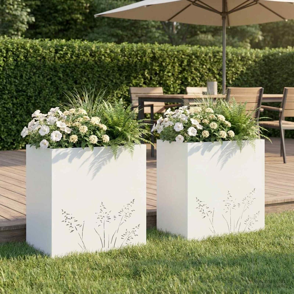 Cache-Pot De Jardin 2 Pc Rouillé