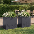 Cache-Pot De Jardin 2 Pc Rouillé