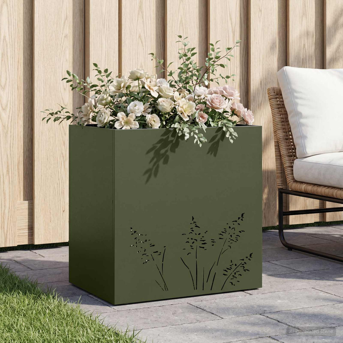 Cache-Pot De Jardin 2 Pc Rouillé