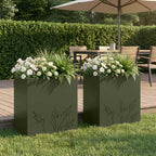 Cache-Pot De Jardin 2 Pc Rouillé