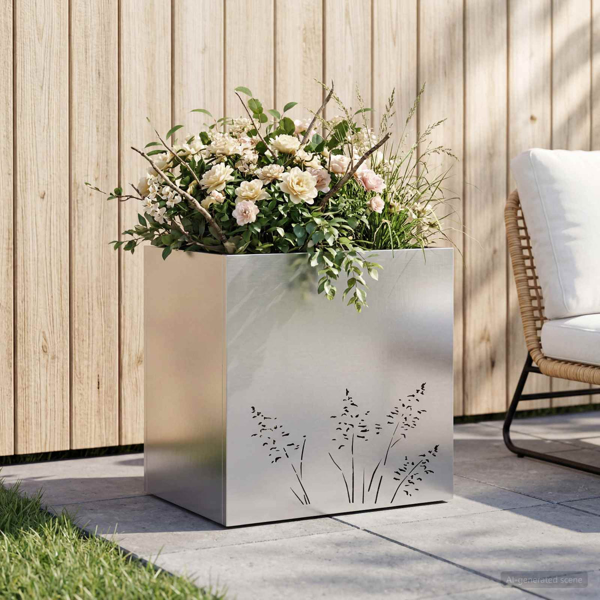 Cache-Pot De Jardin 2 Pc Rouillé