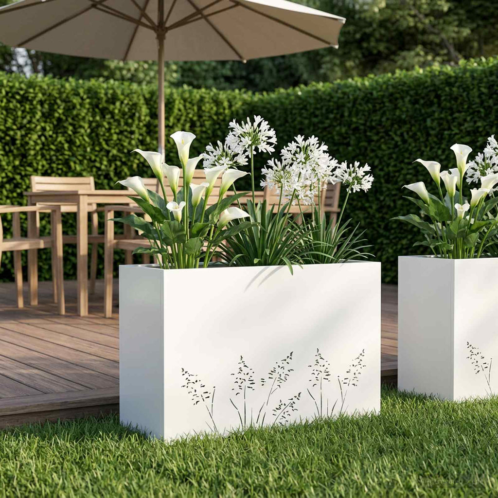 Cache-Pot De Jardin 2 Pc Rouillé