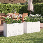 Cache-Pot De Jardin 2 Pc Rouillé