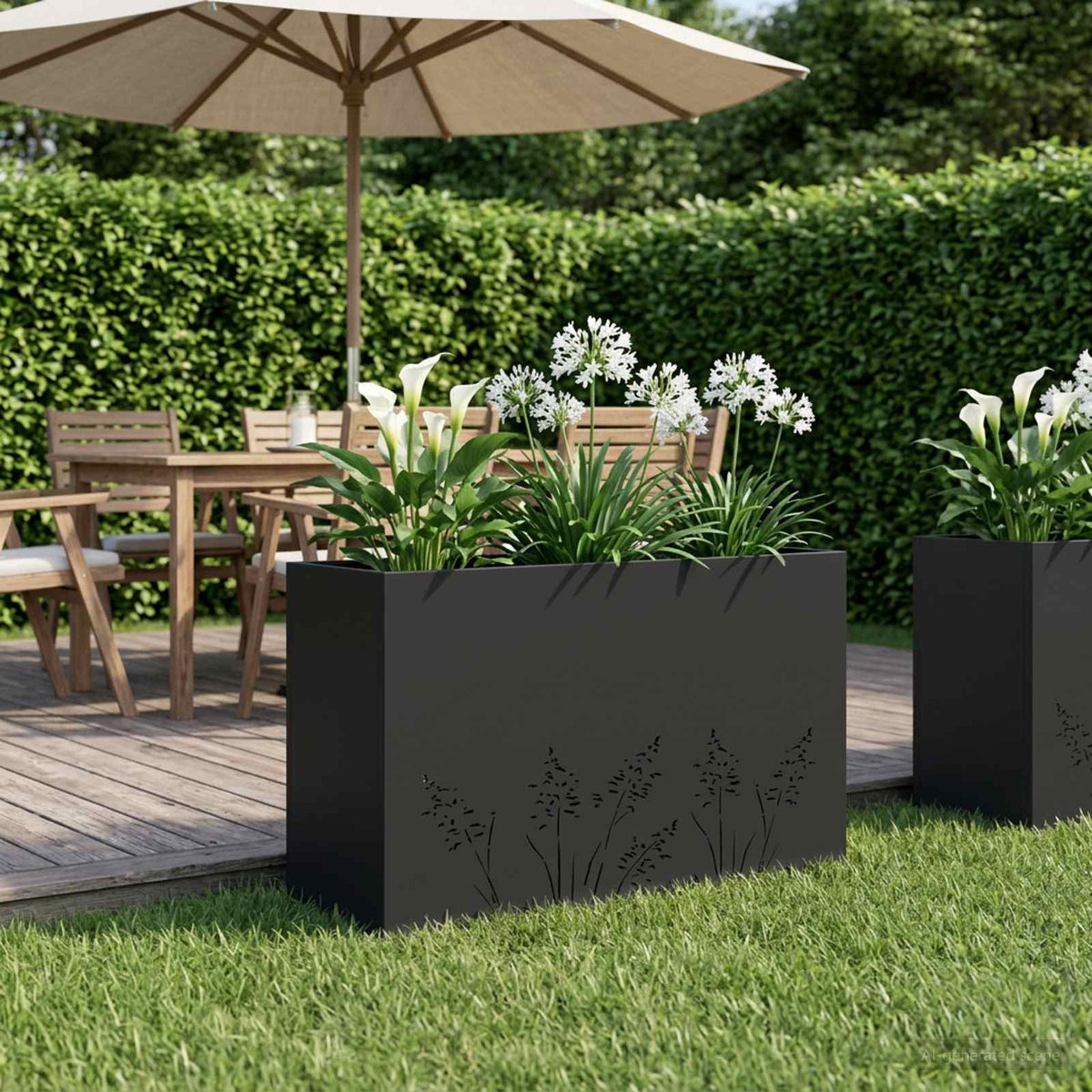 Cache-Pot De Jardin 2 Pc Rouillé