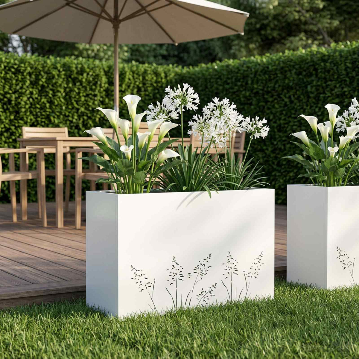 Cache-Pot De Jardin 2 Pc Rouillé