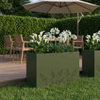 Cache-Pot De Jardin 2 Pc Rouillé