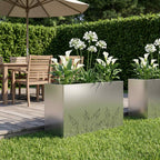 Cache-Pot De Jardin 2 Pc Rouillé