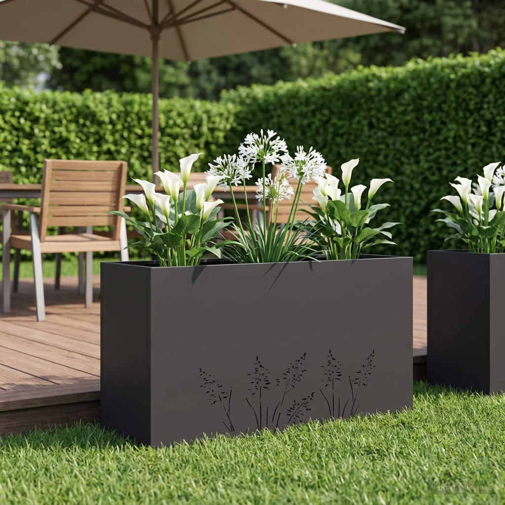 Cache-Pot De Jardin 2 Pc Rouillé