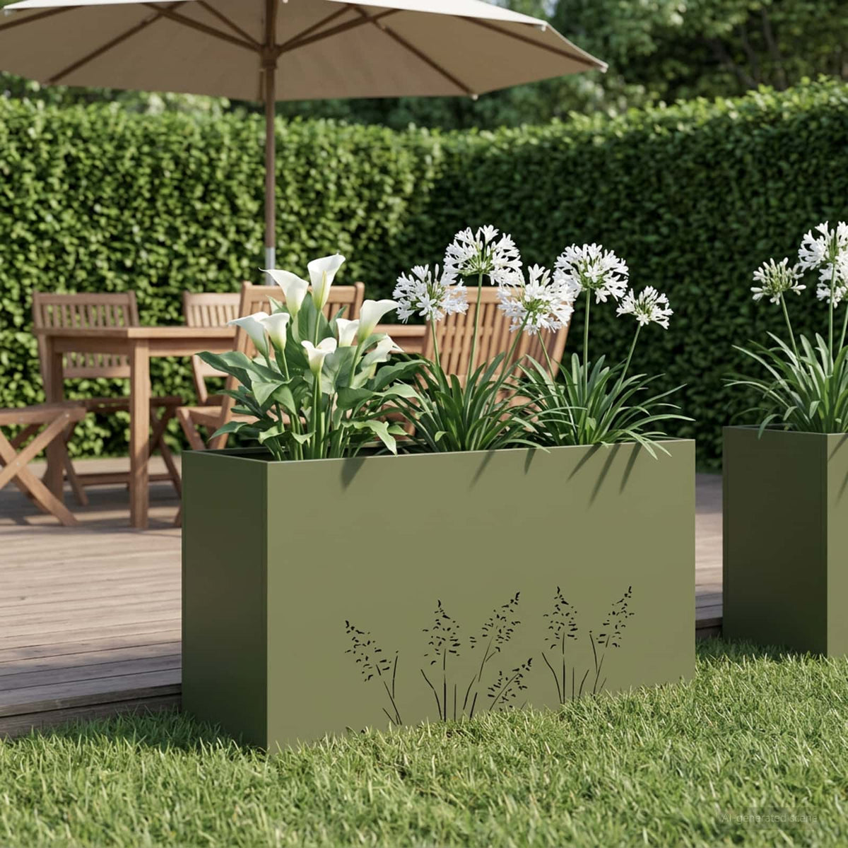 Cache-Pot De Jardin 2 Pc Rouillé