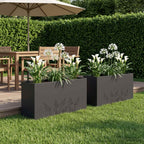Cache-Pot De Jardin 2 Pc Rouillé