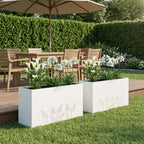 Cache-Pot De Jardin 2 Pc Rouillé