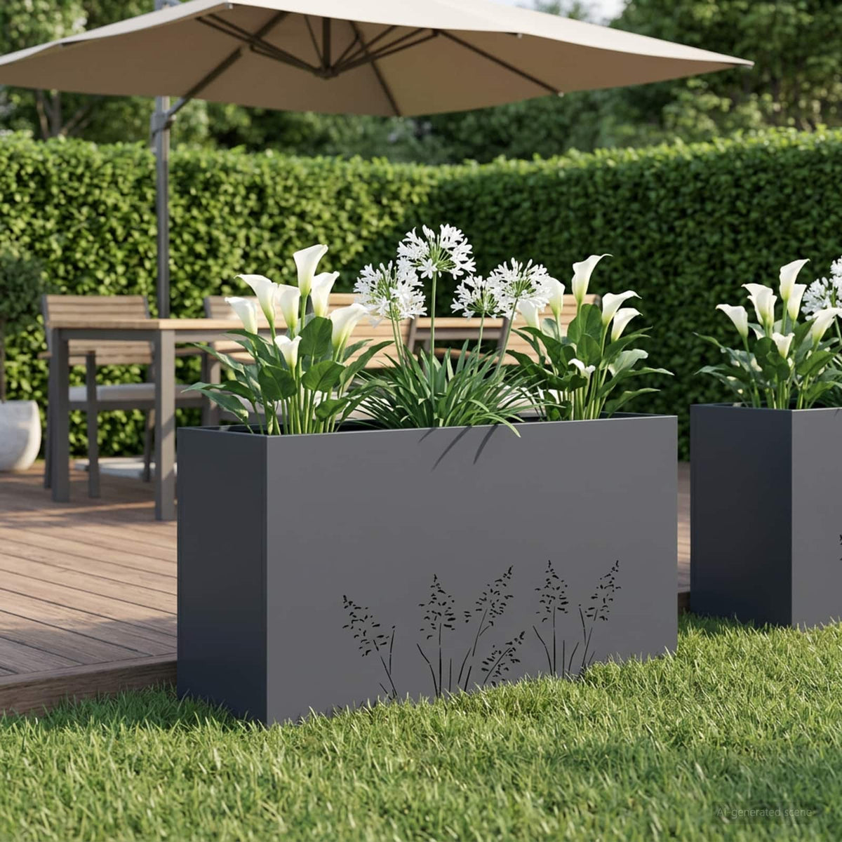 Cache-Pot De Jardin 2 Pc Rouillé