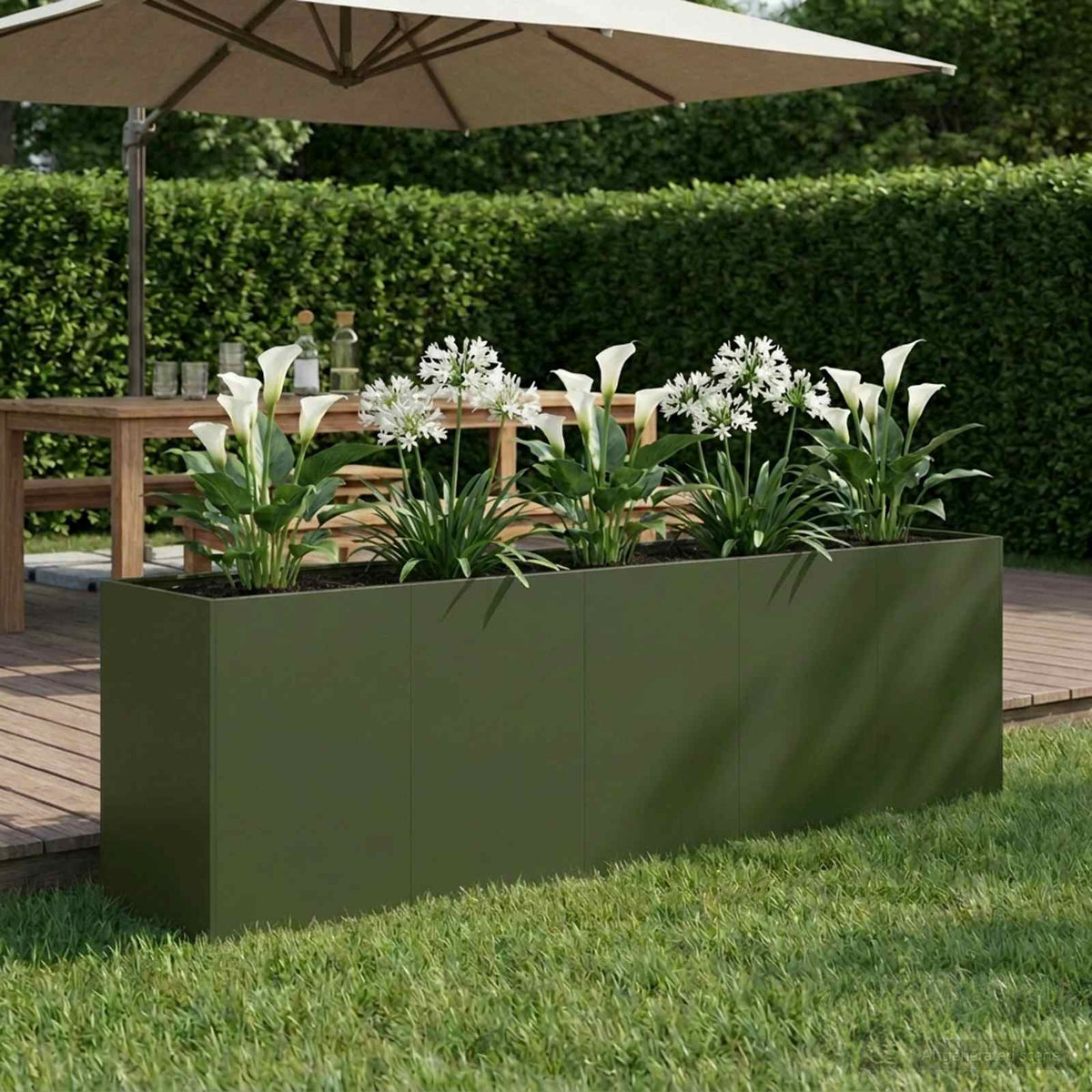 Cache-Pot De Jardin Rouillé