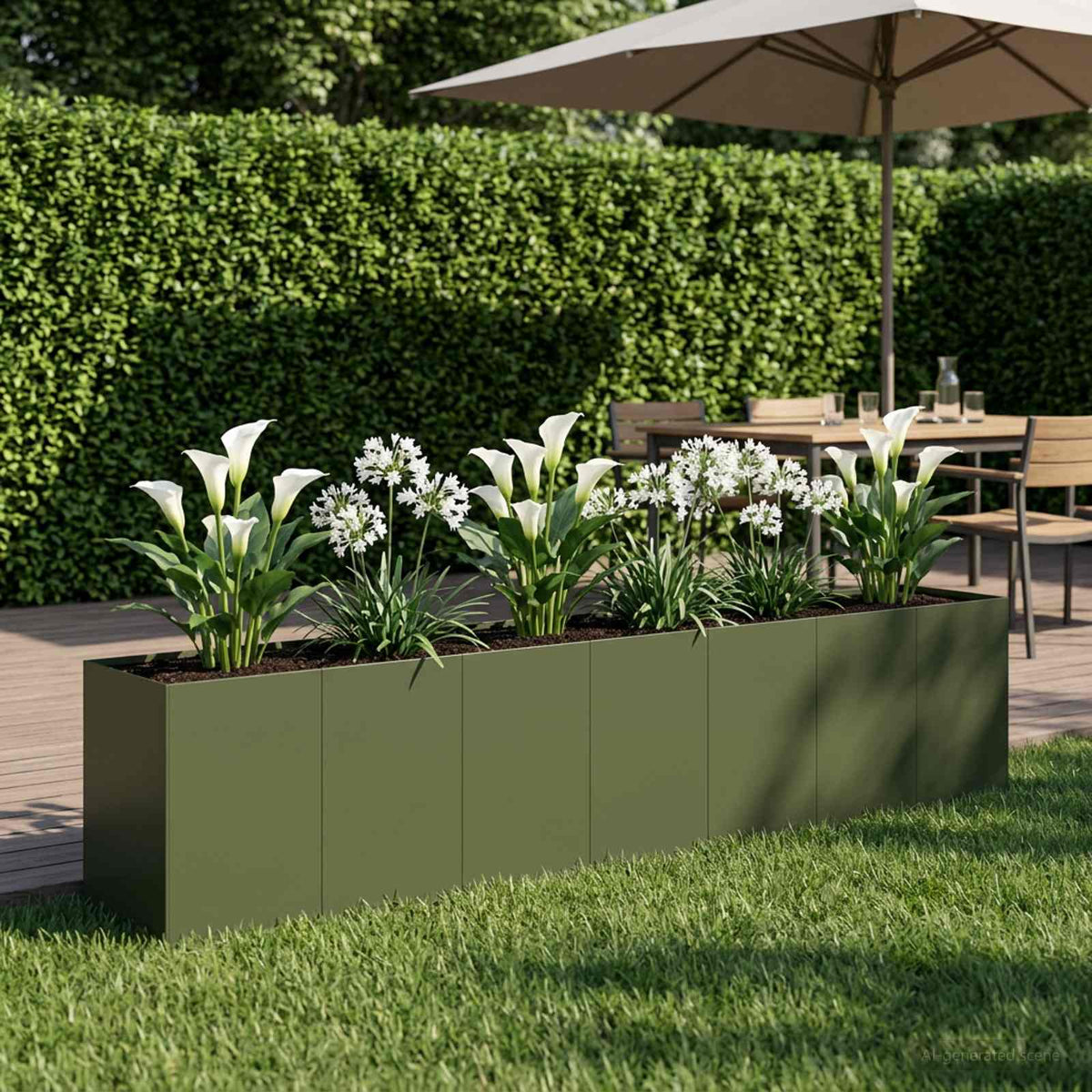 Cache-Pot De Jardin Rouillé