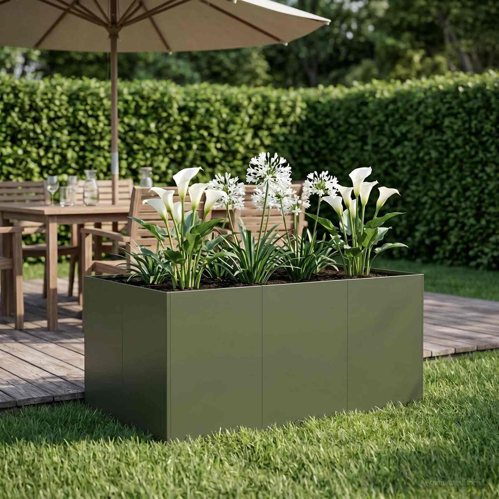 Cache-Pot De Jardin Rouillé