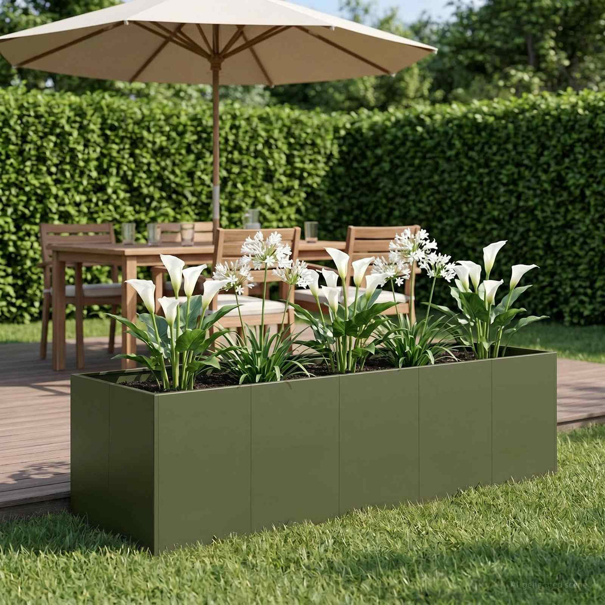 Cache-Pot De Jardin Rouillé