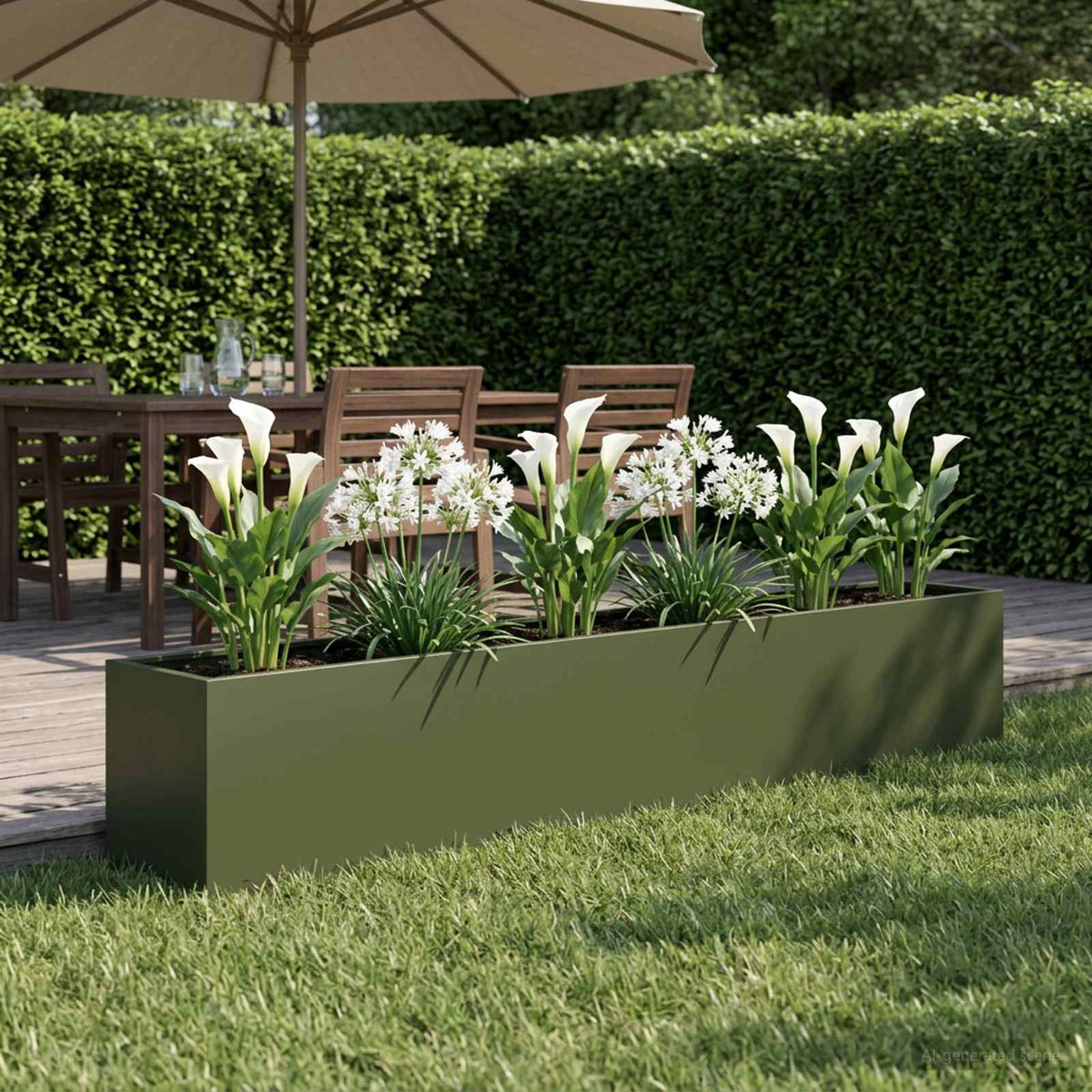 Cache-Pot De Jardin Rouillé
