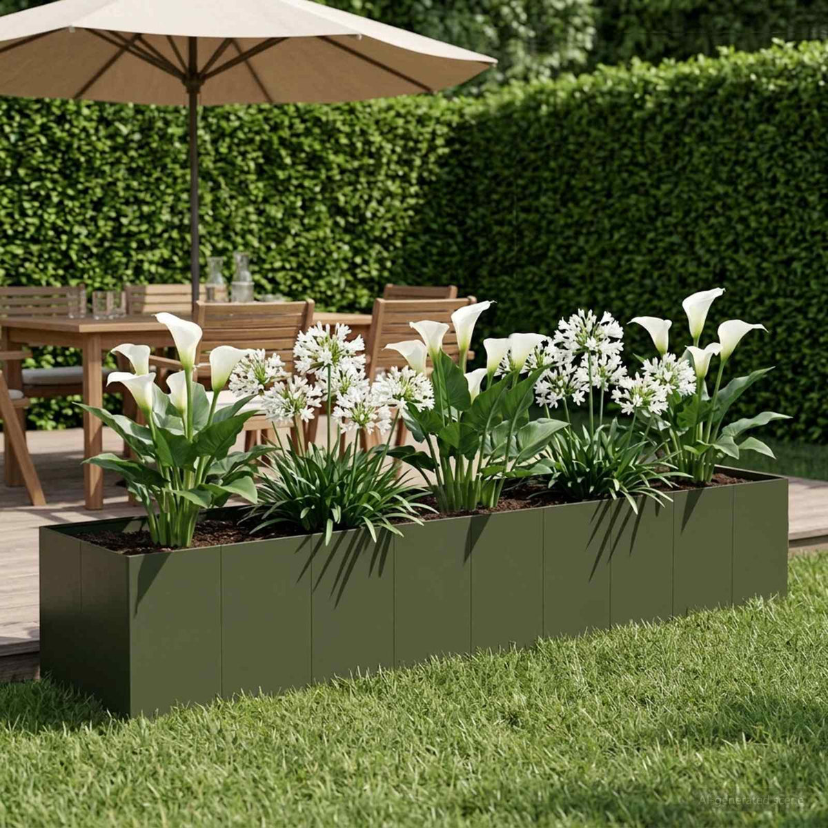 Cache-Pot De Jardin Rouillé