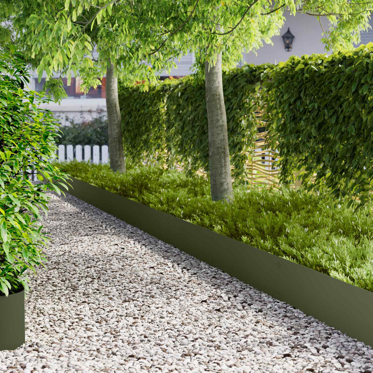 Bordure De Pelouse 20 Pc 103 X Acier Rouillé
