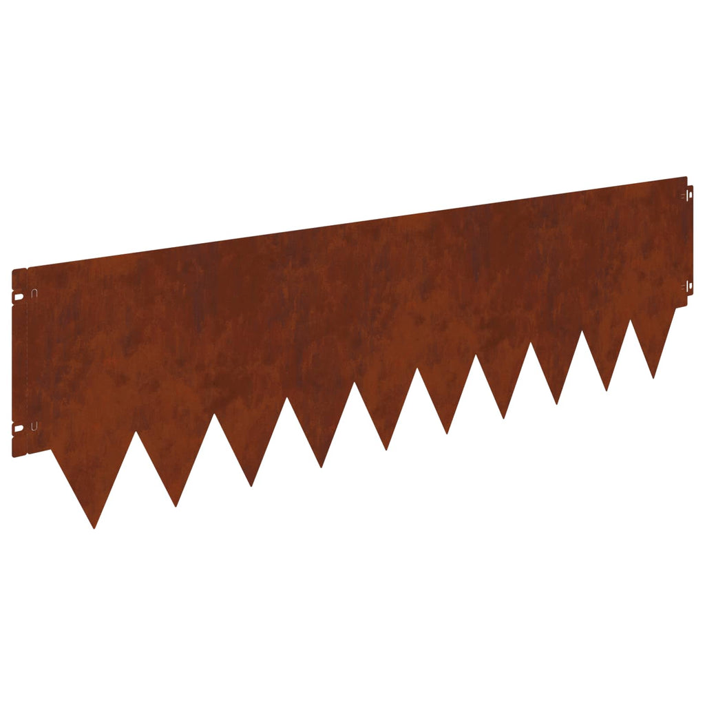Bordure De Pelouse 20 Pc 103 X Acier Rouillé