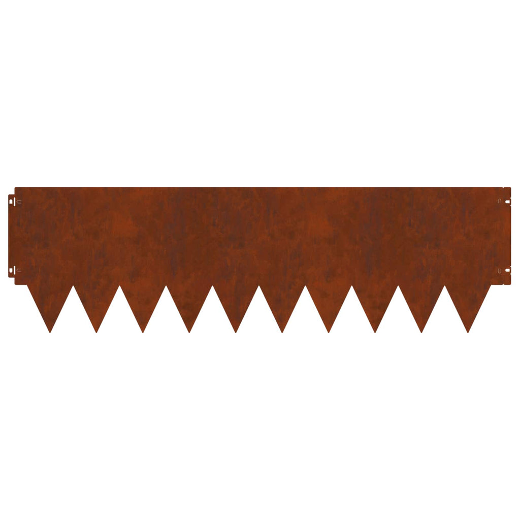 Bordure De Pelouse 20 Pc 103 X Acier Rouillé