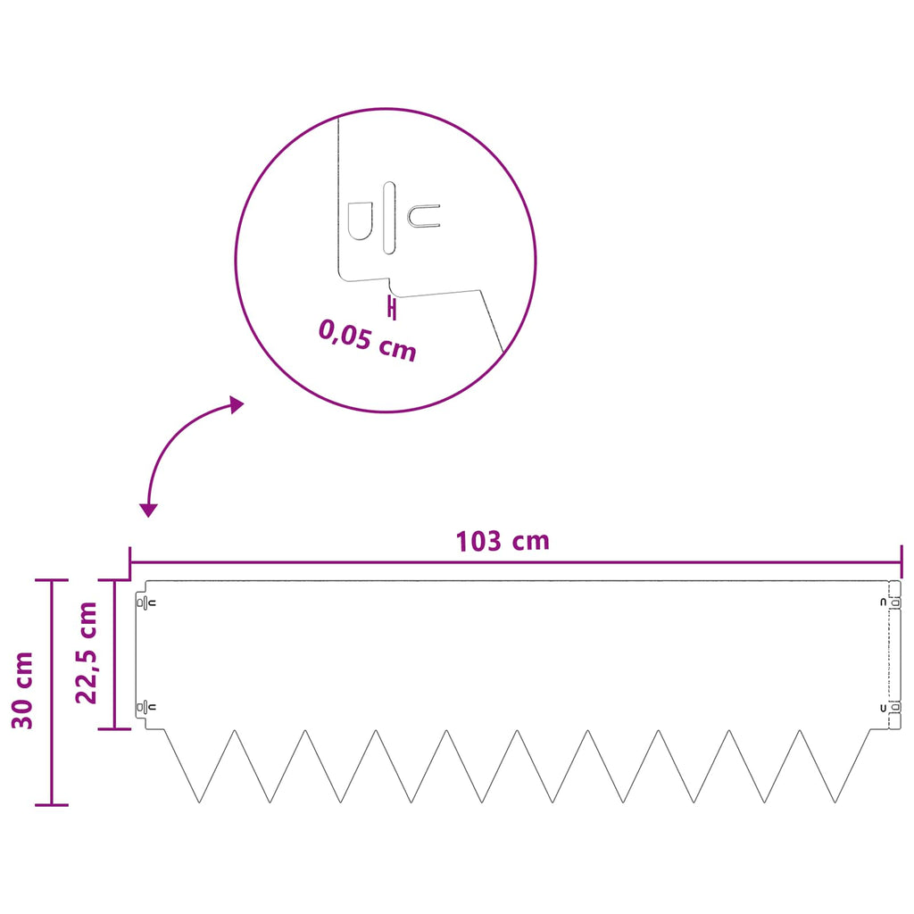 Bordure De Pelouse 20 Pc 103 X Acier Rouillé