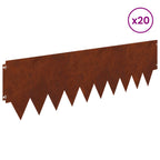 Bordure De Pelouse 20 Pc 103 X Acier Rouillé