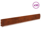 Bordure De Pelouse 30 Pc 103 X Acier Rouillé