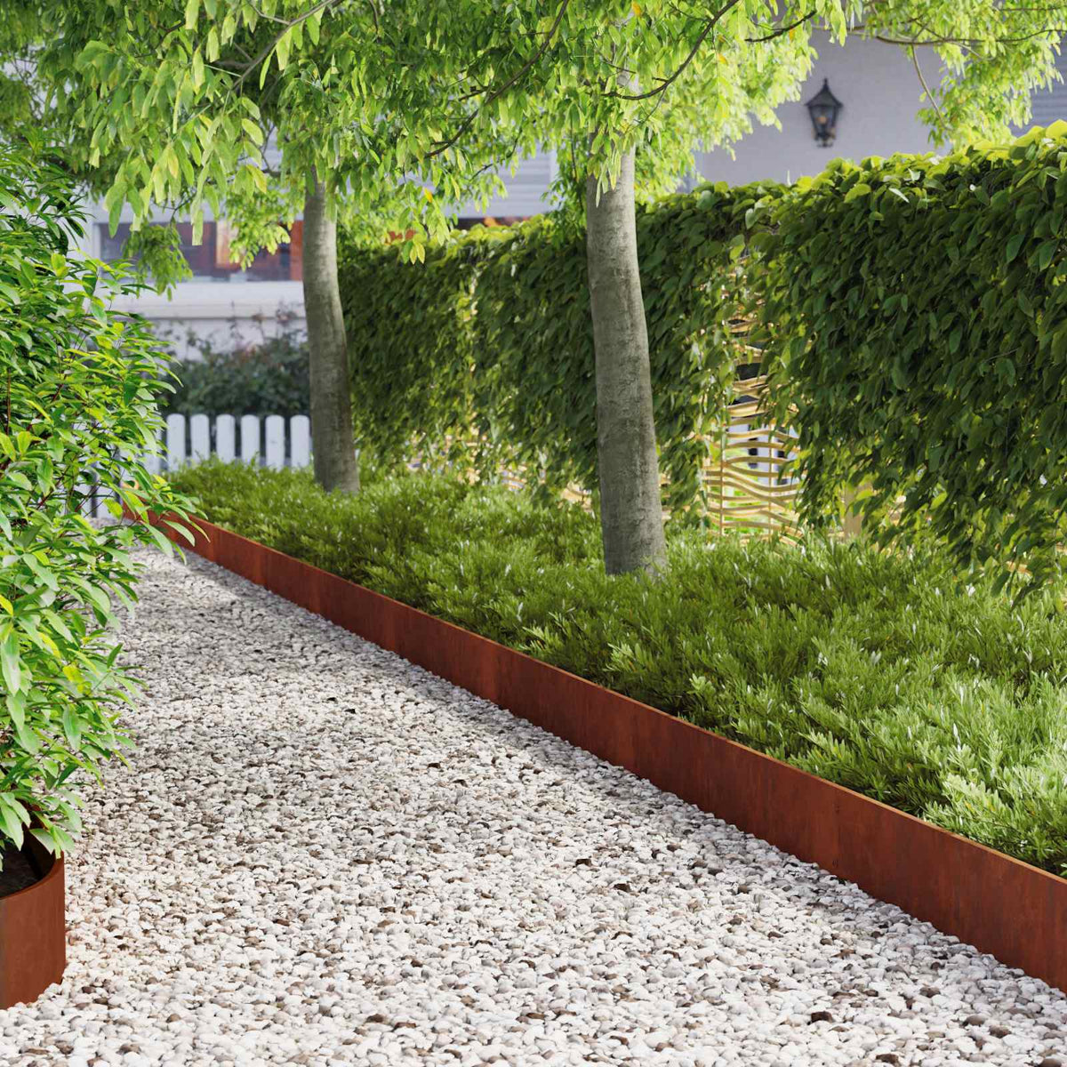 Bordure De Pelouse 30 Pc 103 X Acier Rouillé