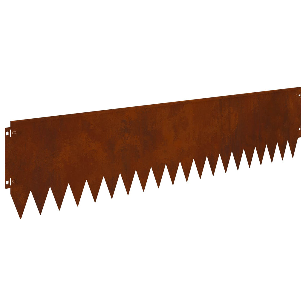 Bordure De Pelouse 10 Pc 103 X Acier Rouillé