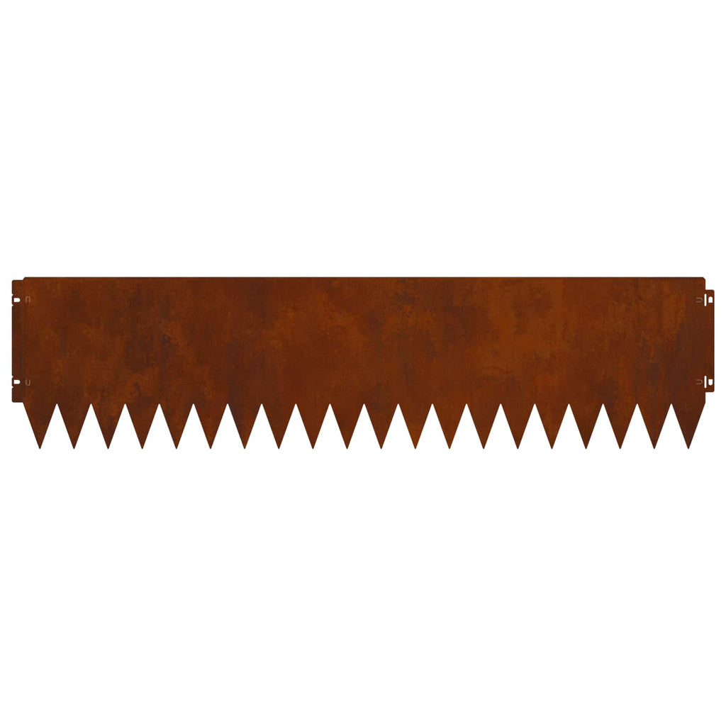 Bordure De Pelouse 10 Pc 103 X Acier Rouillé