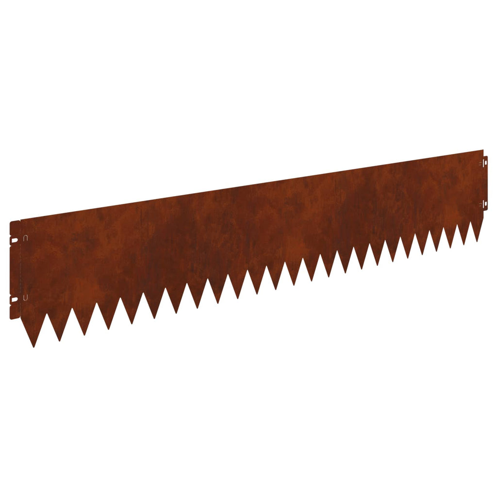 Bordure De Pelouse 10 Pc 103 X Acier Rouillé