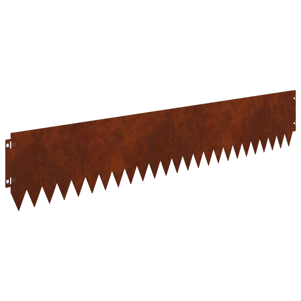 Bordure De Pelouse 10 Pc 103 X Acier Rouillé