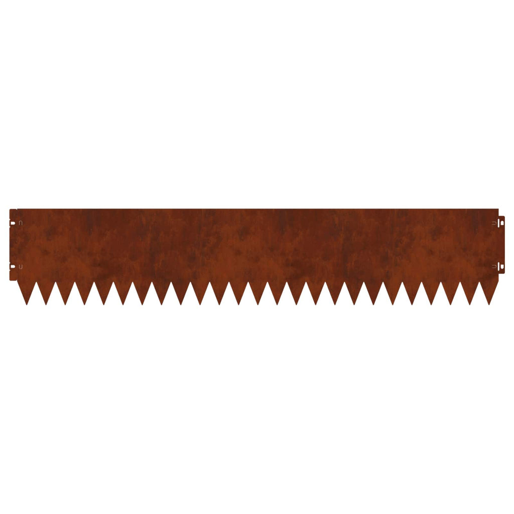 Bordure De Pelouse 10 Pc 103 X Acier Rouillé